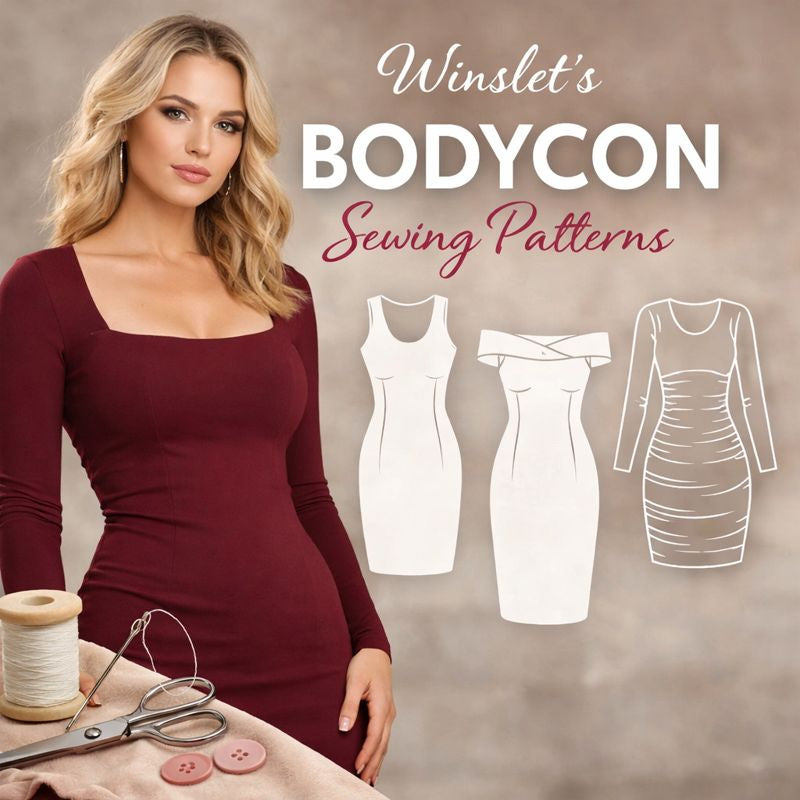 Shop Bodycon Sewing Patterns | Digital Downloads, Beginner-Friendly   Winslet's Sewing Patterns