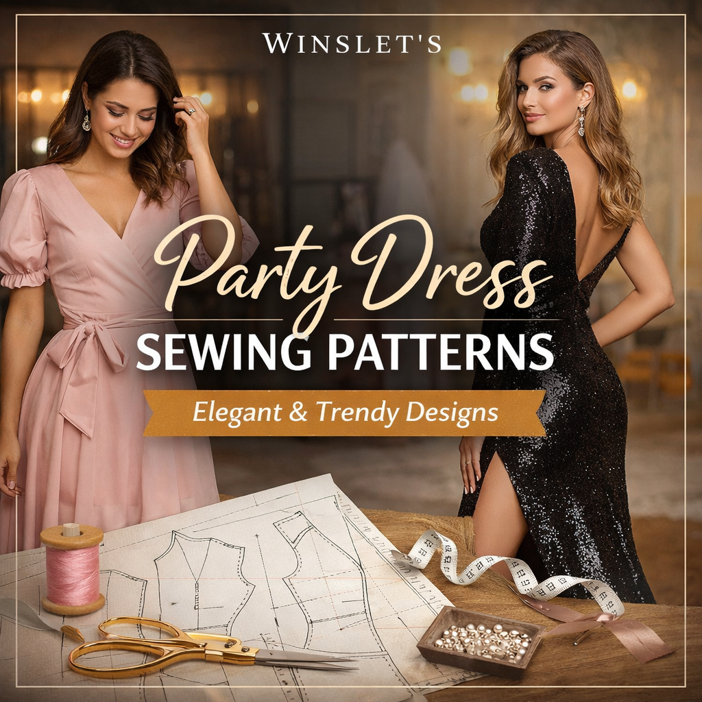 Women's Party Dress Sewing Patterns | Elegant & Statement Styles Winslet's Sewing Patterns Women's Party Dress Sewing Patterns | Elegant & Statement Styles Winslet's Sewing Patterns