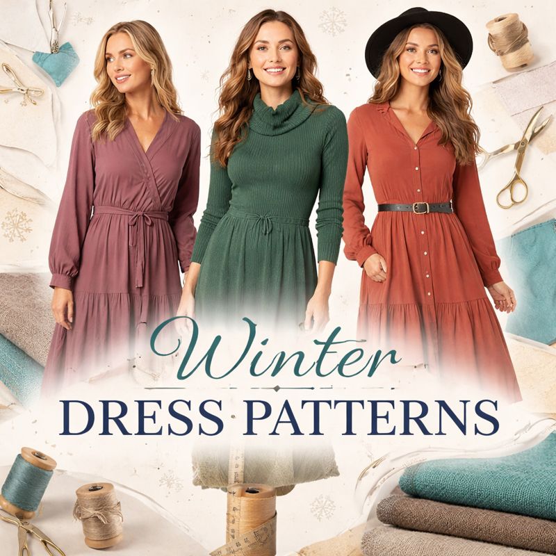 Winter Dress Sewing Patterns | Warm, Stylish PDF Designs Winslet's Sewing Patterns Winter Dress Sewing Patterns | Warm, Stylish PDF Designs Winslet's Sewing Patterns