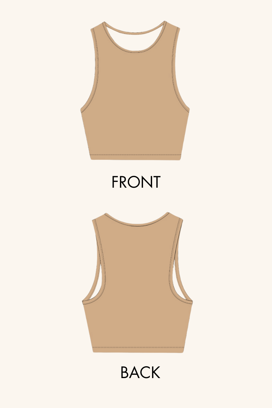 Tank top sewing pattern pieces