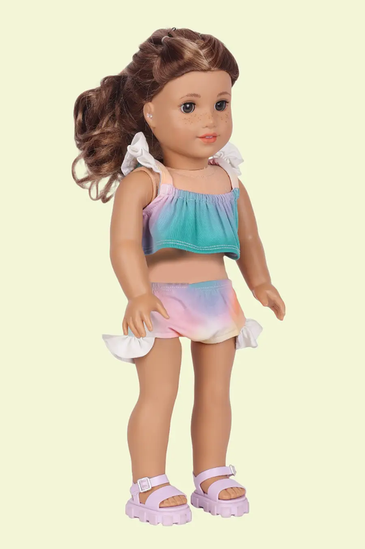 Dolls Two Piece Swimwear Set Sewing Pattern 'Eva'