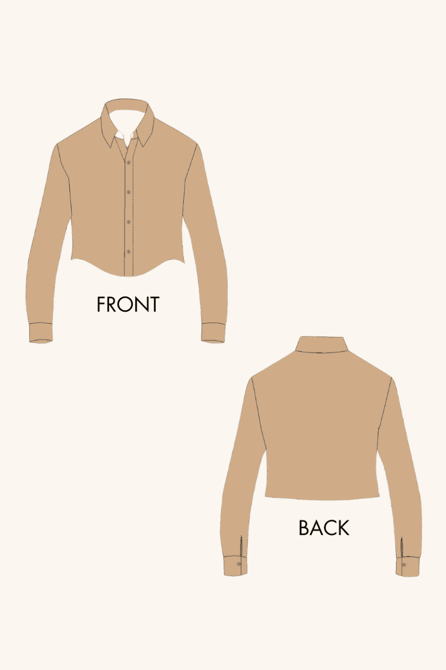 'Ash' Crop Shirt Sewing Pattern