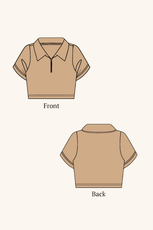'Echo' Crop Polo Shirt Sewing Pattern