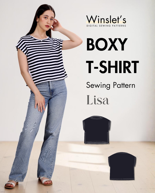 Boxy T-shirt Sewing Pattern 'Lisa'