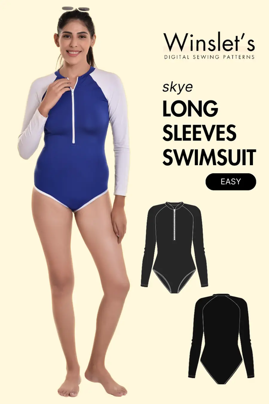 Long Sleeves Swimsuit Sewing Pattern 'Skye'