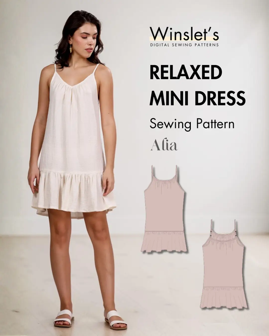 Relaxed Mini Dress Sewing Pattern 'Alia'
