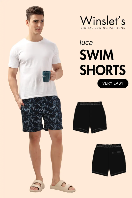 Men's Swim Shorts Sewing Pattern 'Luca'
