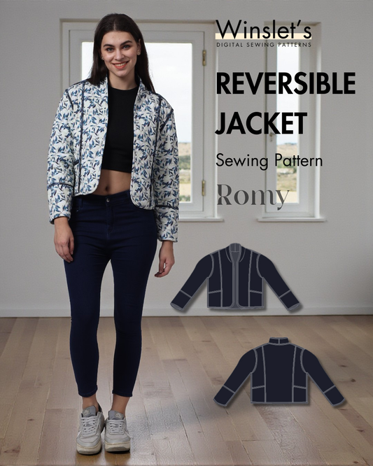 Reversible Quilted Jacket Sewing Pattern 'Romy'