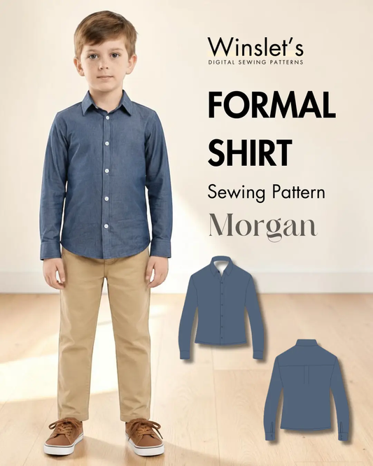 Kid's Formal Shirt Sewing Pattern 'Morgan'