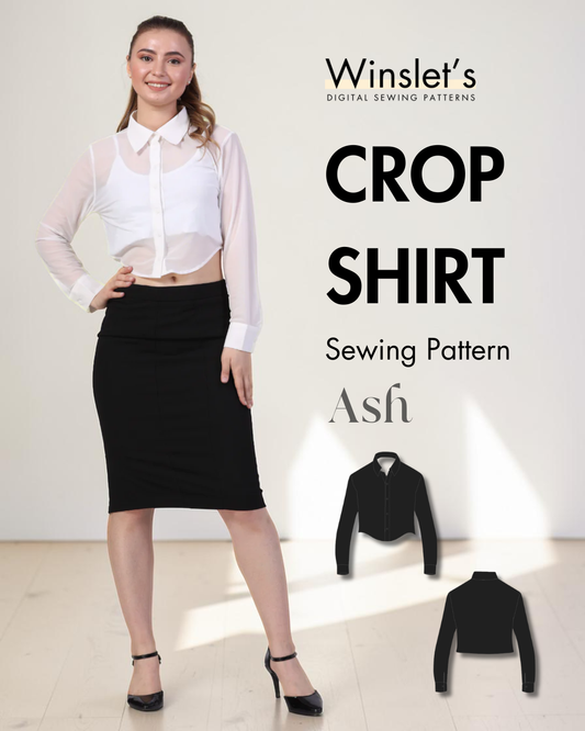 Crop Shirt Sewing Pattern 'Ash'