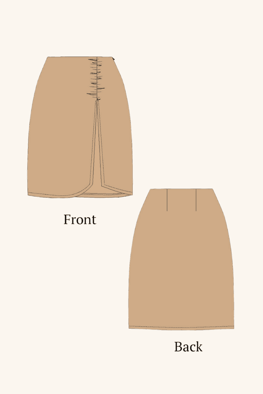 'Dahlia' Side Slit Skirt Sewing Pattern