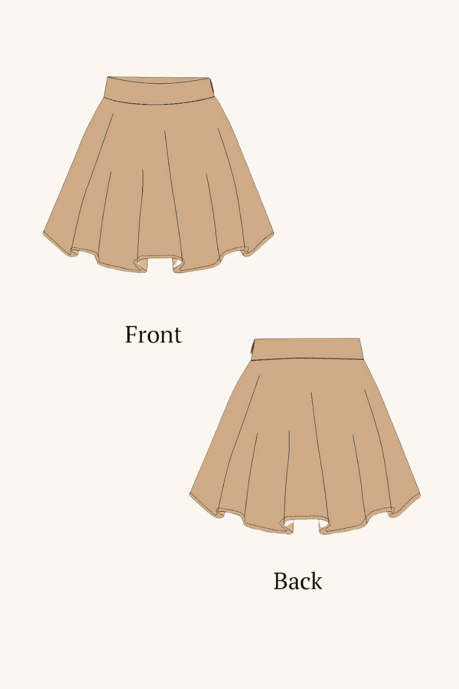 'Poppy' Skater Skirt Sewing Pattern