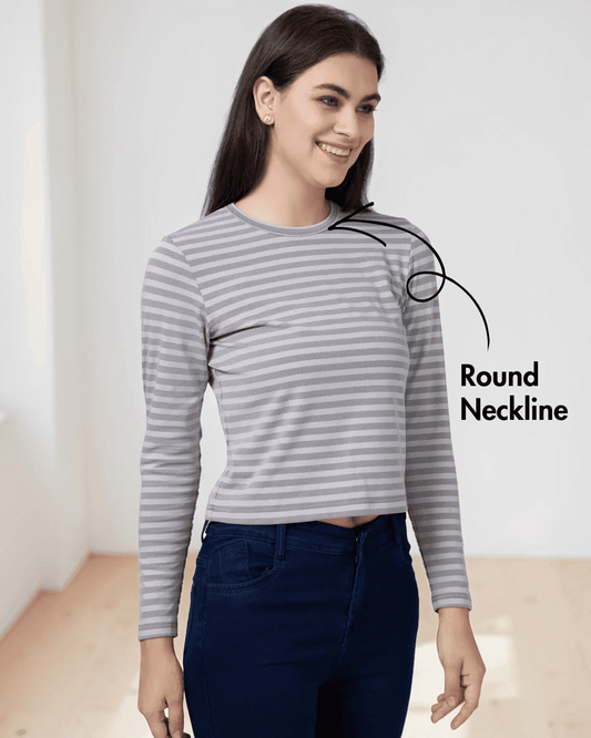 Long Sleeve T-shirt Women's PDF Top Sewing Pattern 'Misha' Front View