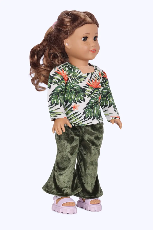 Dolls Retro Flare Set – Top & Flared Pants Set Sewing Pattern 'Mabel'