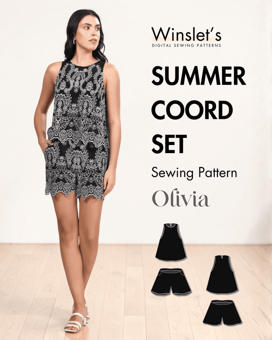 Summer Coord Set Women's PDF Sewing Pattern Olivia
