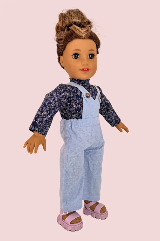 Dolls Dungaree Set Sewing Pattern 'Brooke'