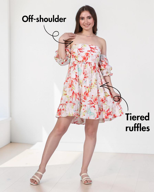 Off Shoulder Dress Sewing Pattern 'Aster'