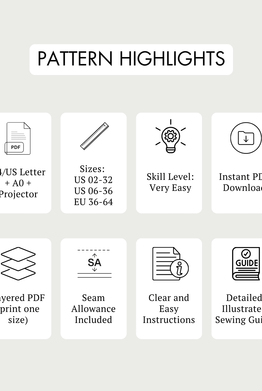 Pattern highlights PDF document icon