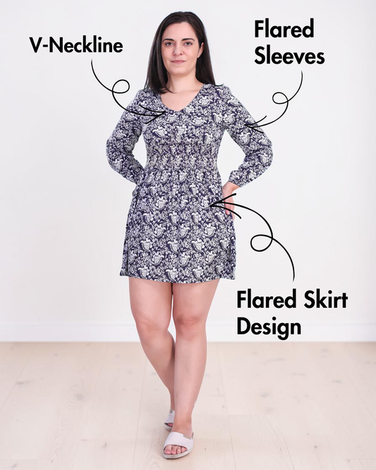 Shirred Dress Sewing Pattern 'Donna'