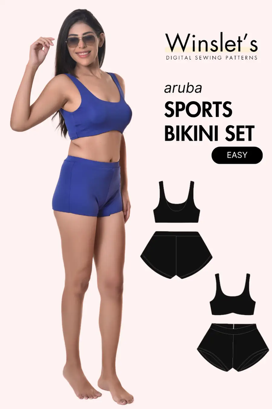 Sports Bikini Set Sewing Pattern 'Aruba'