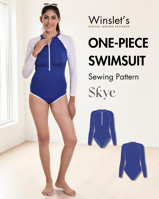 One Piece Swimsuit Sewing Pattern 'Skye'