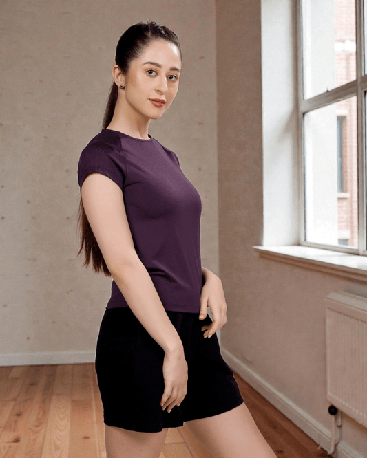 Raglan High Neck Top Sewing Pattern Frankie side view