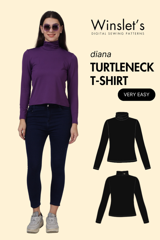 Turtleneck T-shirt Sewing Pattern 'Diana'