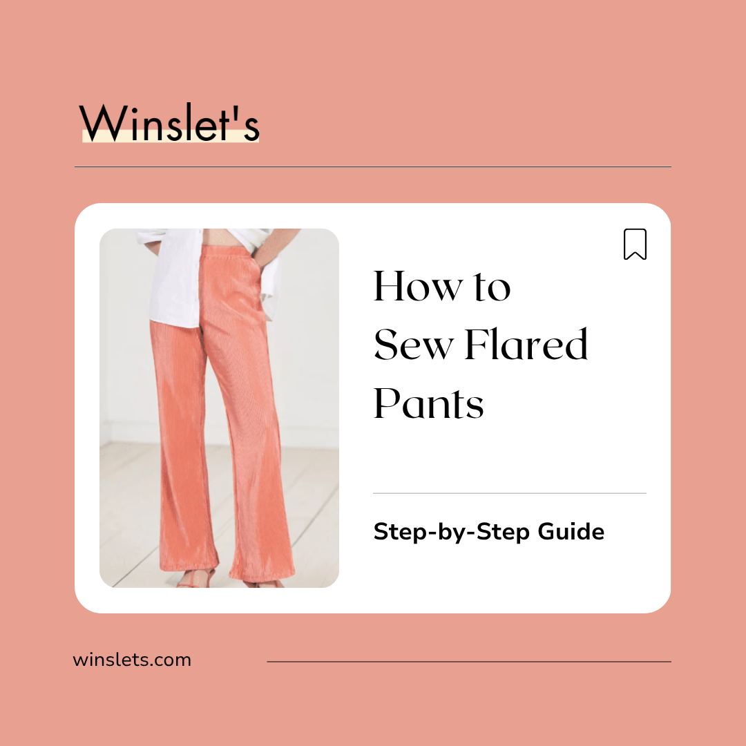 How to sew the Brook Flared Pants sewing pattern with step-by-step instructions by Winslet's.