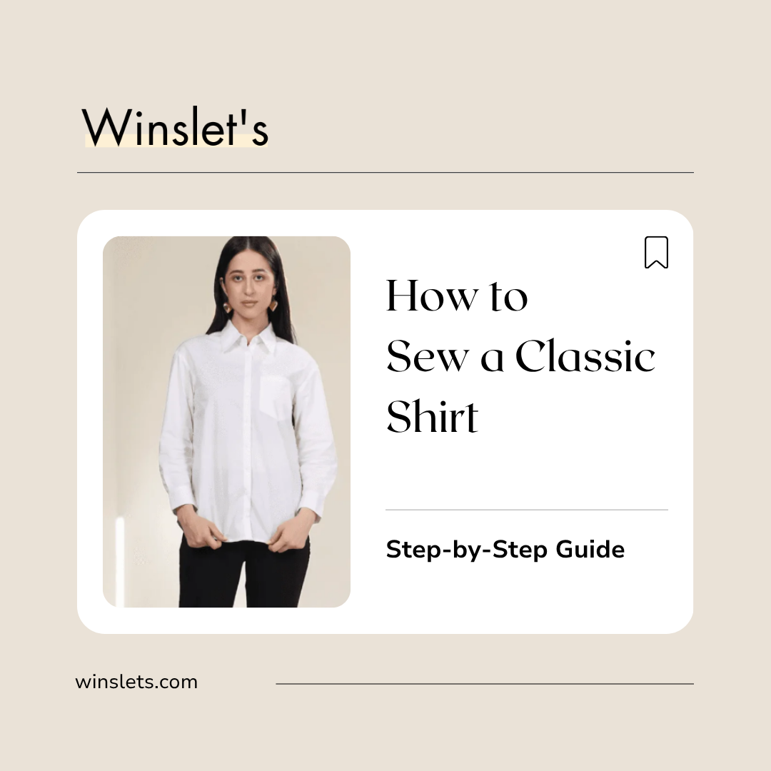 How to sew the Blake Classic Shirt sewing pattern with step-by-step instructions by Winslet's.