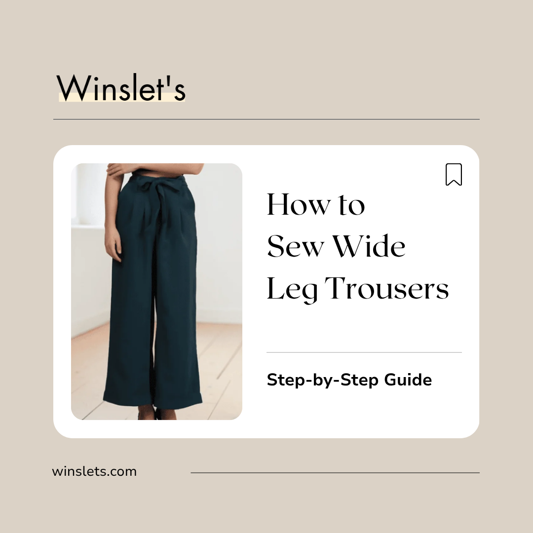 How to sew the Margot Wide Leg Belted Trousers sewing pattern with step-by-step instructions by Winslet's.