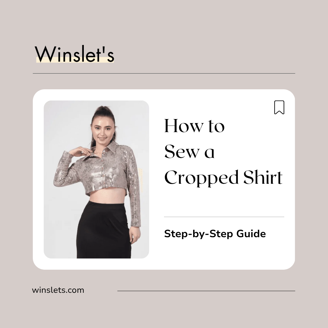 Myrtle Straight Hem Crop Shirt sewing pattern featuring a cropped button-down shirt with a classic point collar, full-length sleeves, and a straight hemline.