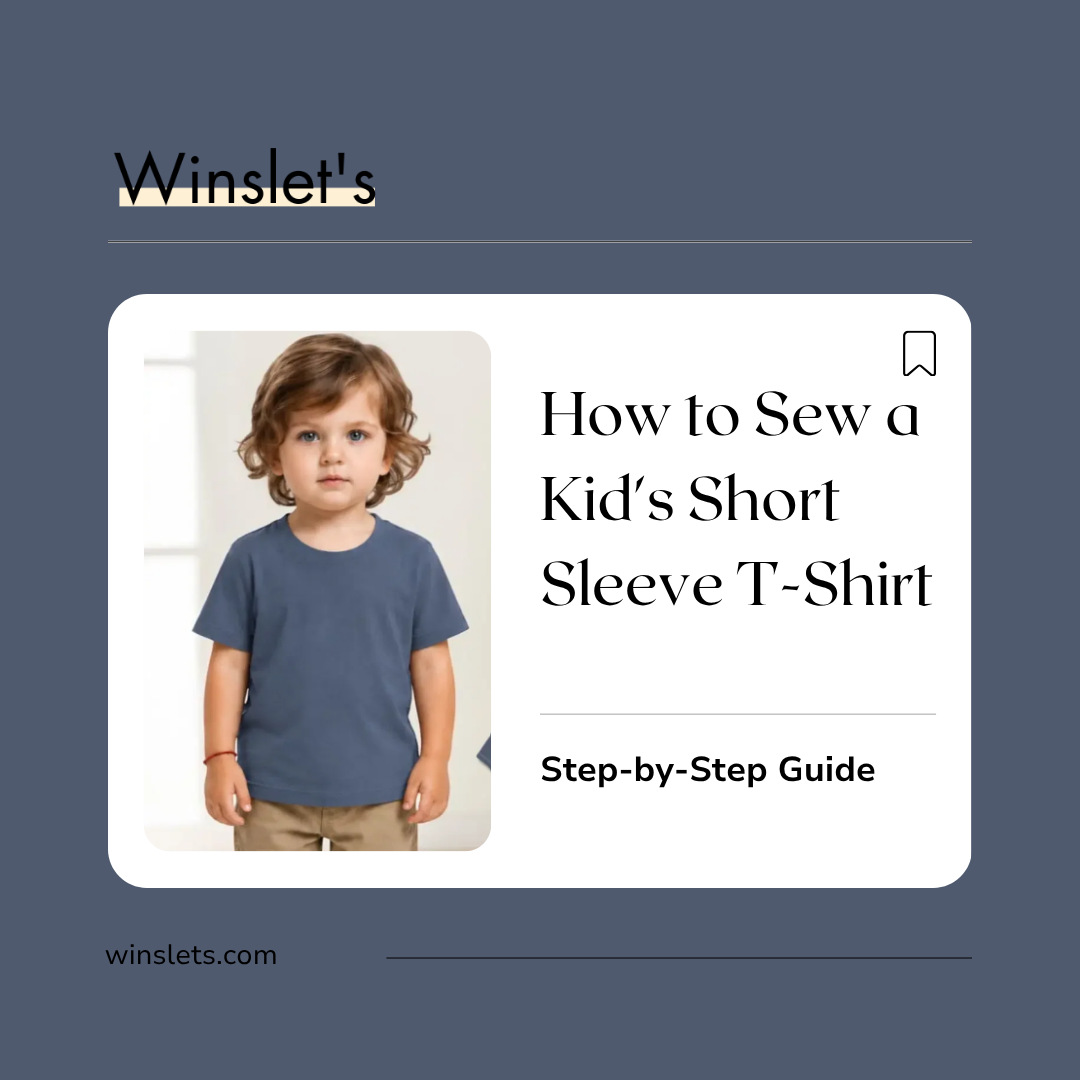 Child wearing the Winslet's Remi Kids Short Sleeve T-Shirt sewn using the Winslet's Remi Kids Short Sleeve T-Shirt Sewing Pattern.