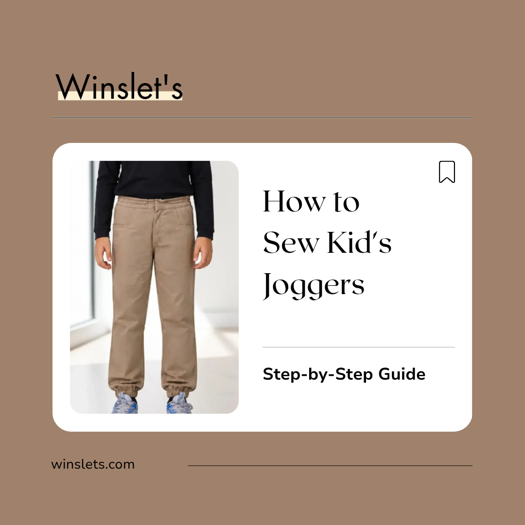 Child wearing the Winslet's Mason Kids Joggers sewn using the Mason Kids Joggers Sewing Pattern.