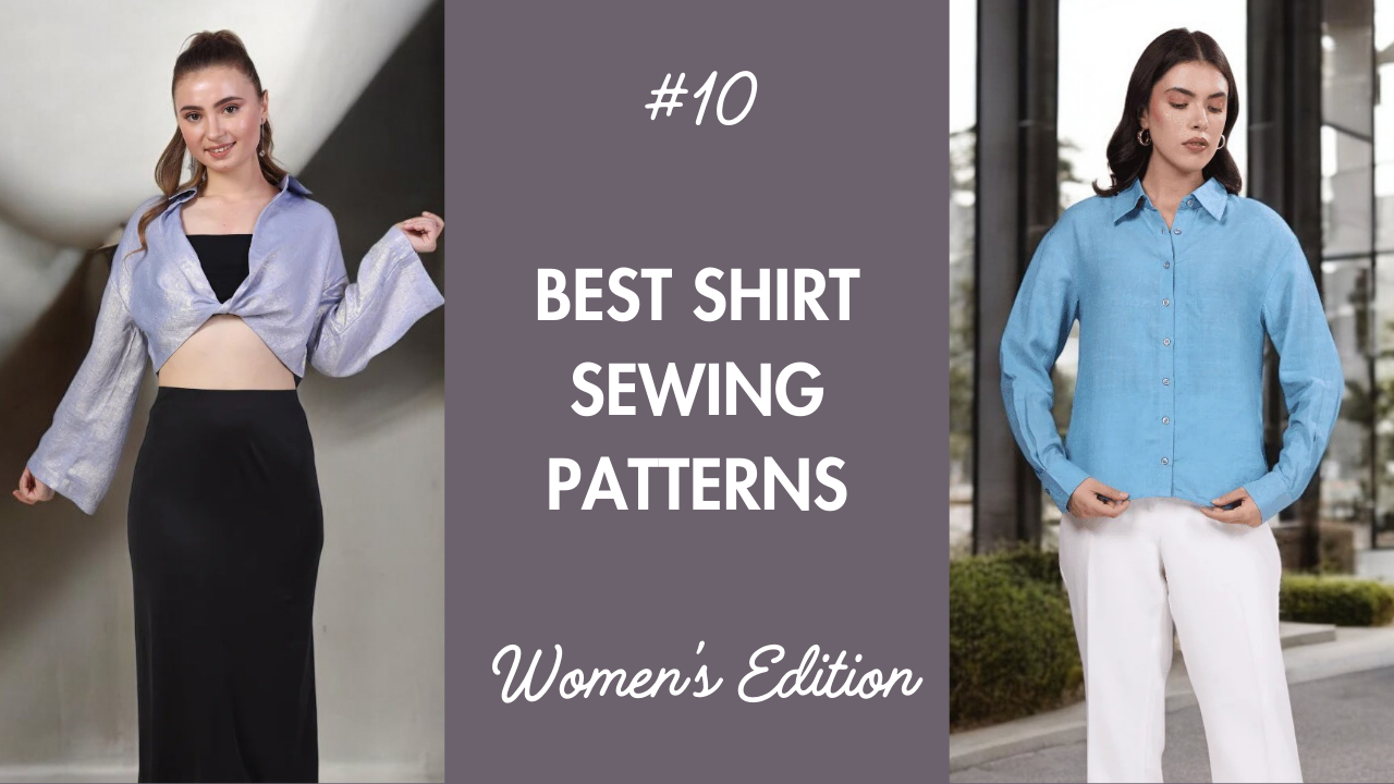Stylish women's shirt sewing patterns in trendy and classic designs.