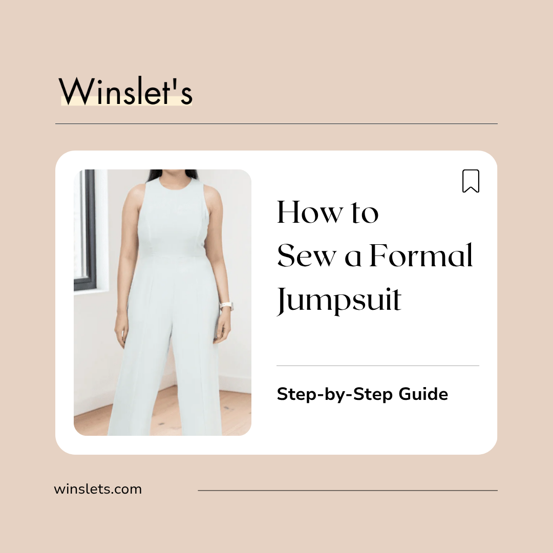 Woman wearing the Winslet's Vivian Formal Jumpsuit Pattern featuring a sleeveless bodice, fit-and-flare silhouette, wide-leg trousers, clean neckline and armhole binding, and a center back zipper.
