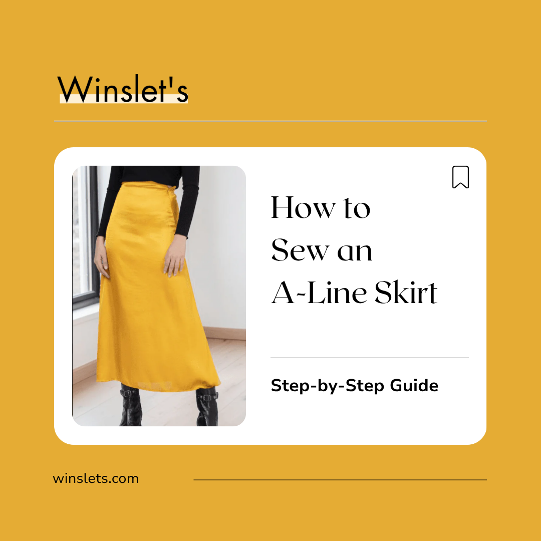 Woman wearing the Winslet's Marigold A-Line Skirt featuring a high-waisted midi-length A-line silhouette with a clean waistband and invisible side zipper.