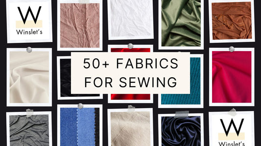 50+ great fabrics for sewing clothes – fabric swatches collage