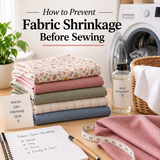 How to prevent fabric shrinkage and seam puckering during sewing by adjusting thread tension, stitch length, and fabric feeding