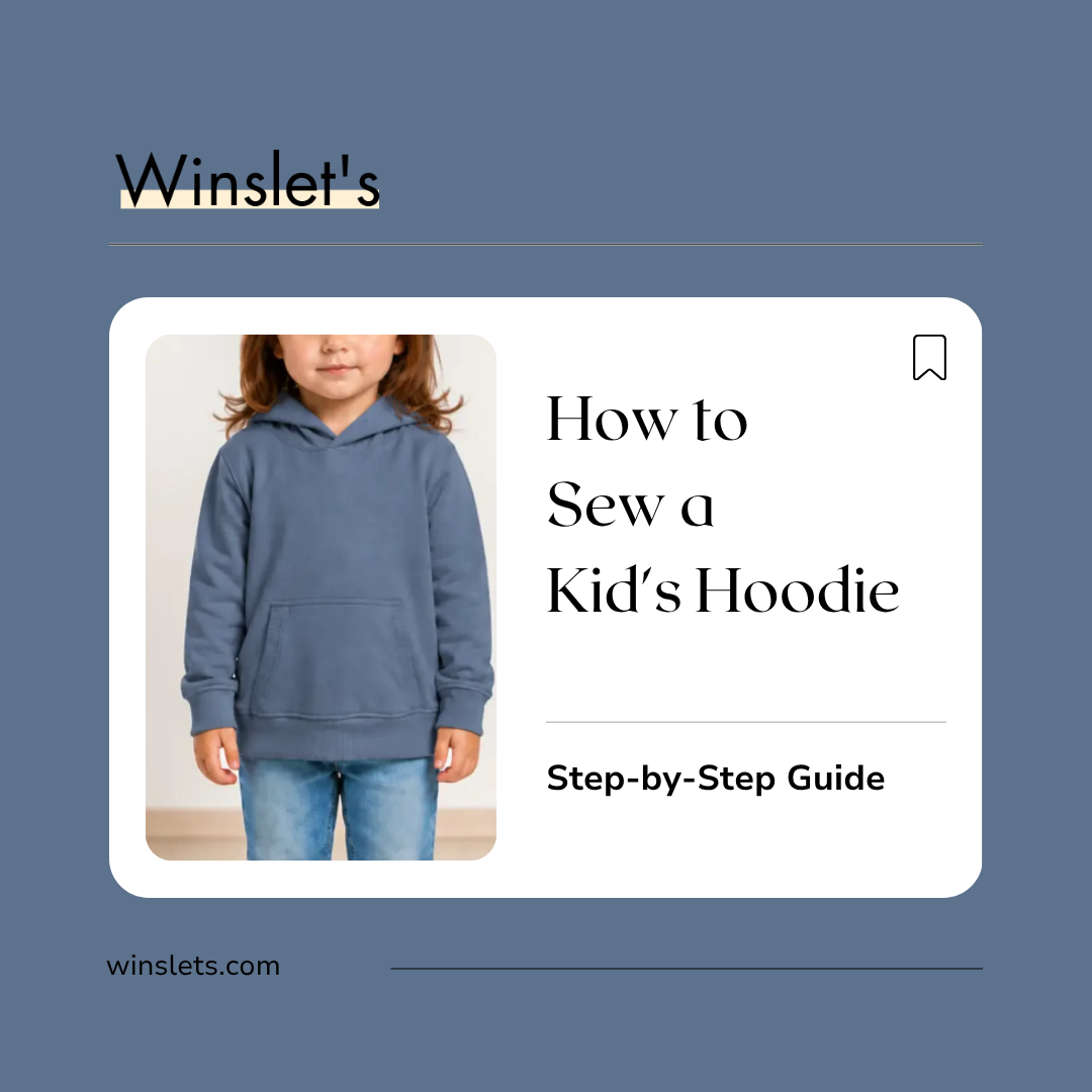 Child wearing the Winslet's Skyler Kids Hoodie featuring a front patch pocket, fully lined hood, ribbed sleeve cuffs, and a ribbed waistband.