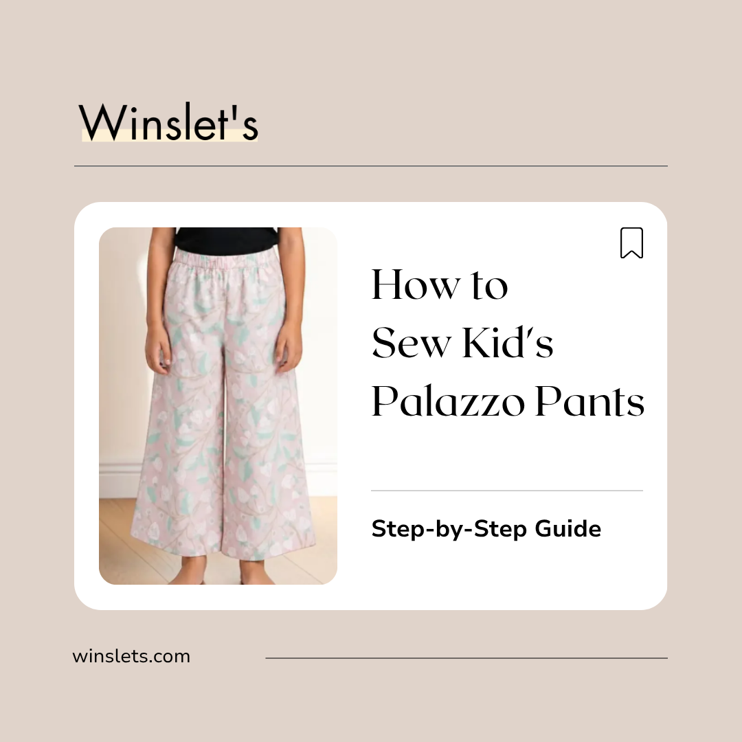 Child wearing the Winslet's Cameron Kids Palazzo featuring a relaxed wide-leg silhouette, functional side pockets, and a comfortable elastic waistband.