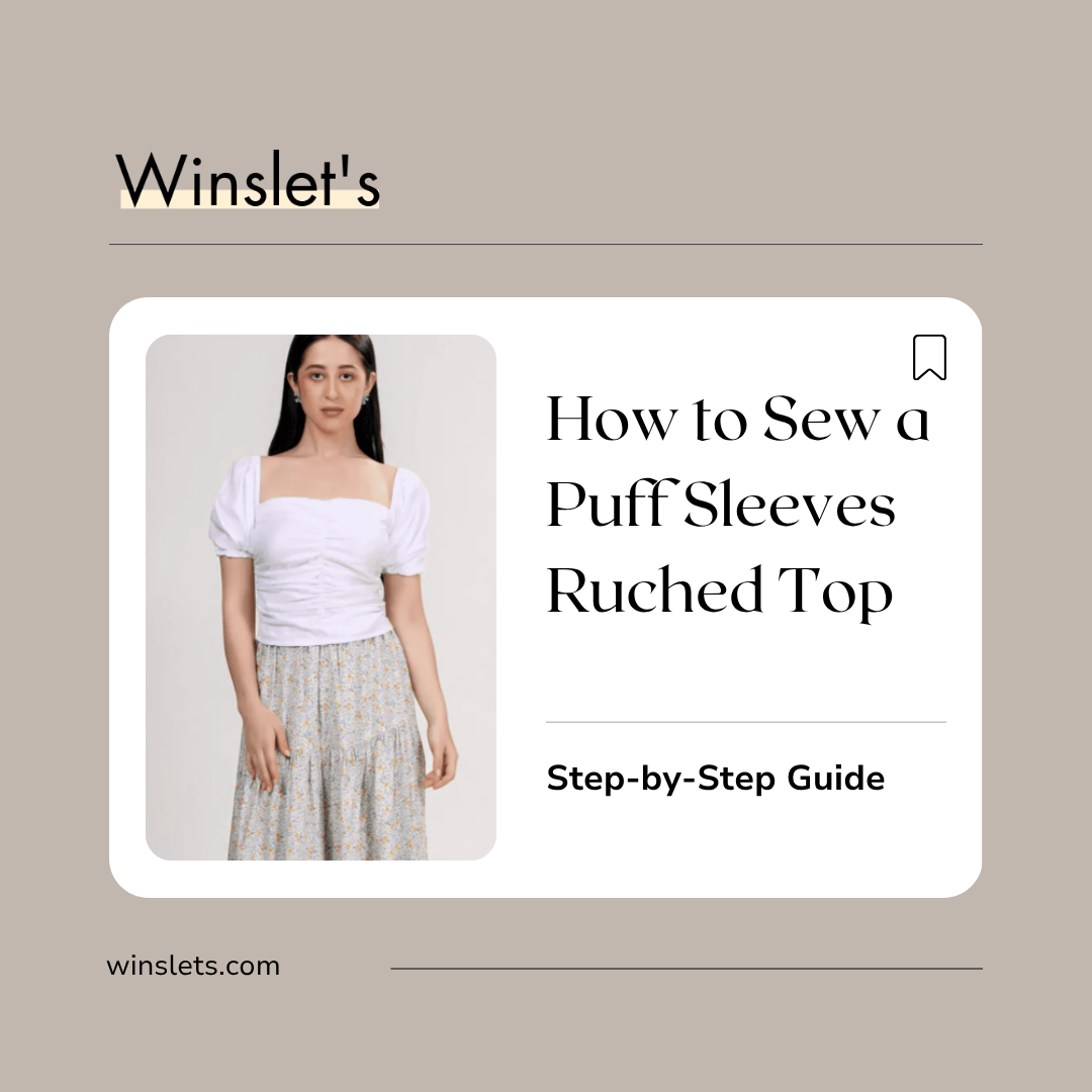 Model wearing the Winslet's Sallie Puff Sleeves Ruched Top featuring a square neckline, puff short sleeves, a ruched front, and a comfortable smocked back panel.