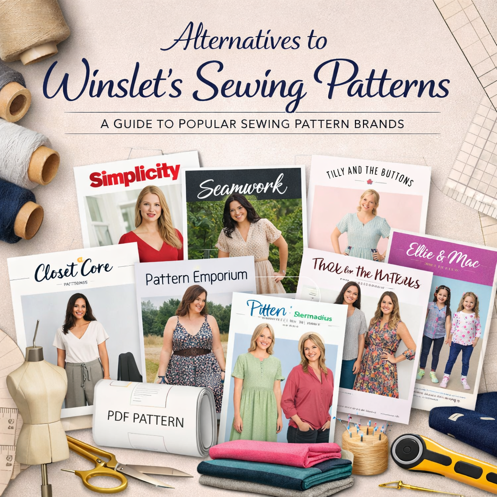 Alternatives to Winslet’s Sewing Patterns featuring top brands like Simplicity, Seamwork, Tilly and the Buttons, and more.