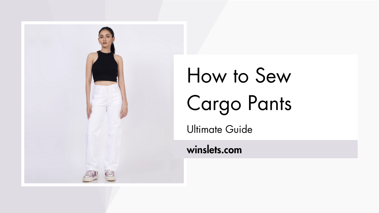 Woman wearing white cargo pants – How to Sew Cargo Pants Ultimate Guide