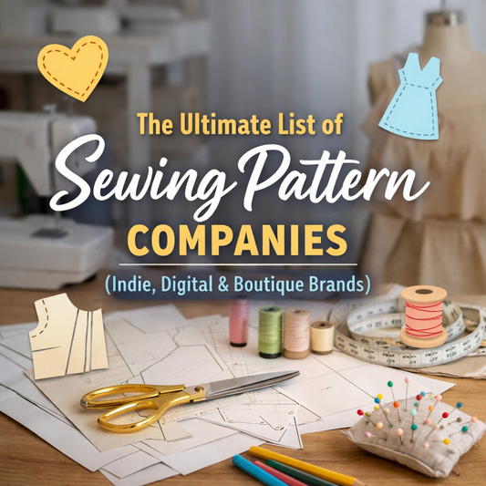 The Ultimate List of Sewing Pattern Companies with tools and patterns.