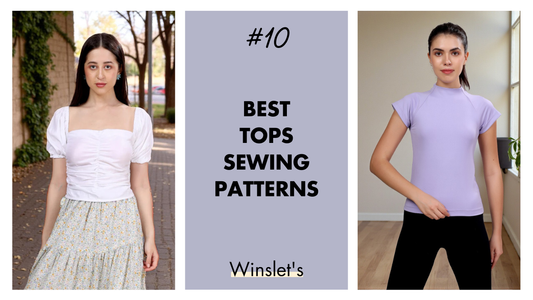 Stylish women's tops from Winslet's best sewing patterns collection.