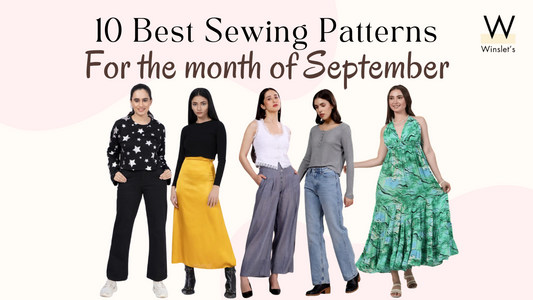 Stylish women modeling top 10 sewing patterns for September by Winsler's.