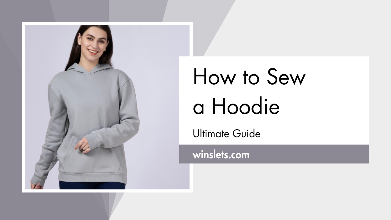 Woman wearing a gray hoodie – How to Sew a Hoodie Ultimate Guide