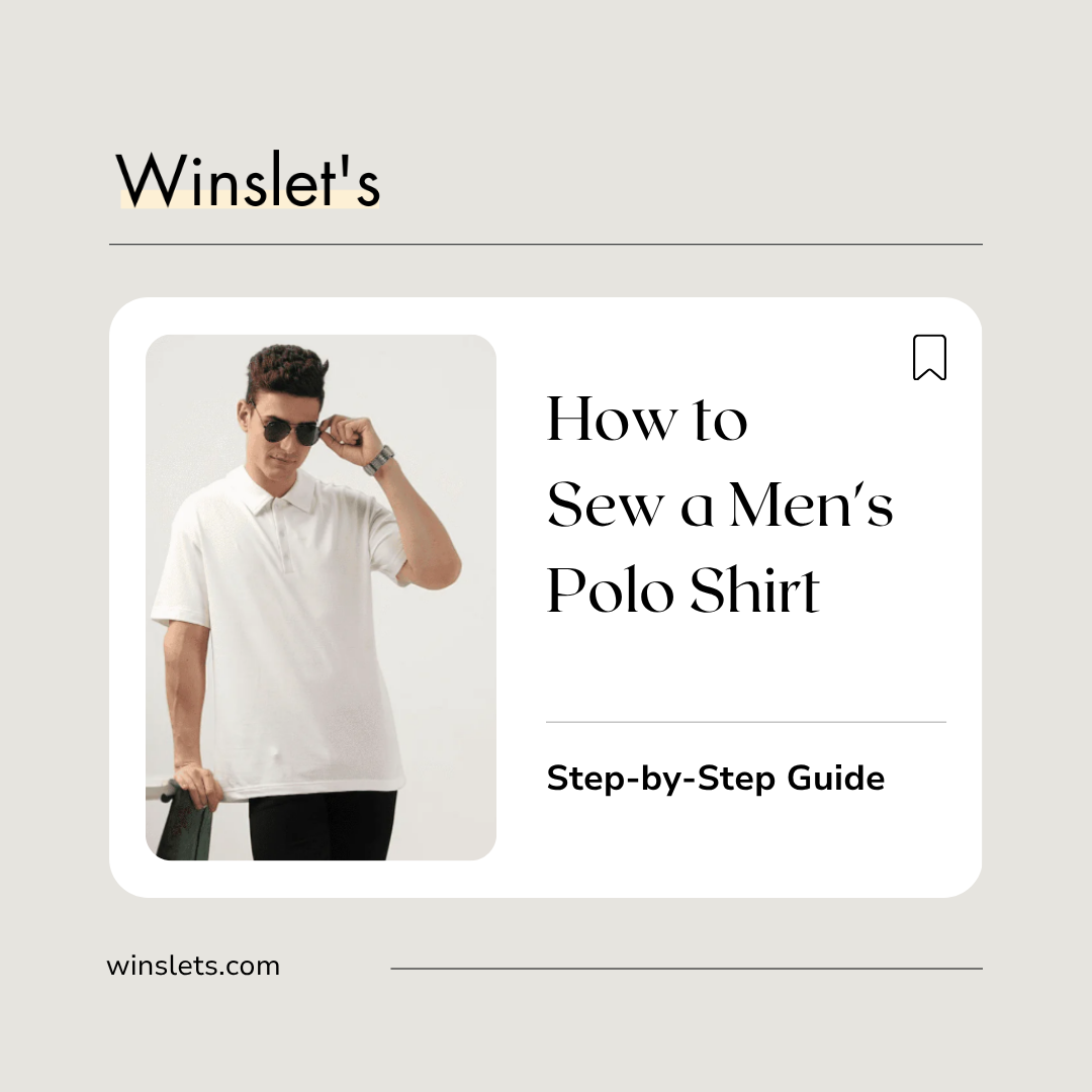 Man wearing the Winslet's John Polo Shirt Sewing Pattern featuring a regular fit, classic polo collar, short sleeves, and a front button placket.