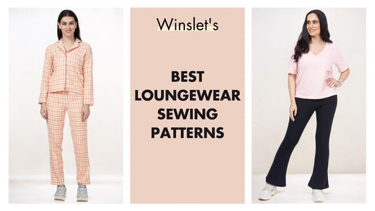 Stylish and comfy loungewear sewing patterns by Winslet's for women.