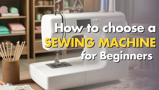 Modern sewing machine in cozy craft room with textHow to choose a sewing machine for beginners